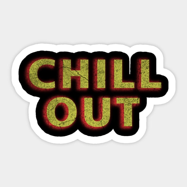 Chilling For Chill Out and Relax Retro Sticker by ysmnlettering
